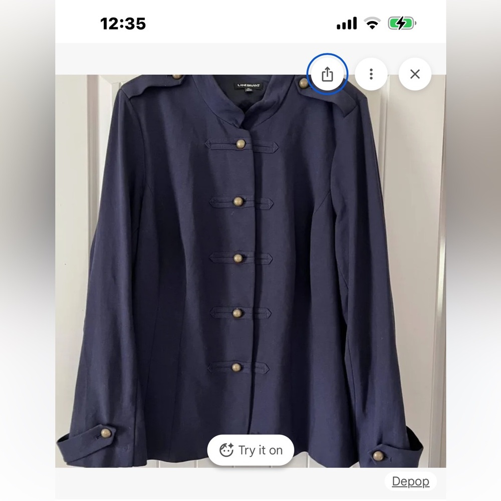 2026 Fashion Trend Lane Bryant Plus Size Military Jacket with Gold Accents.
